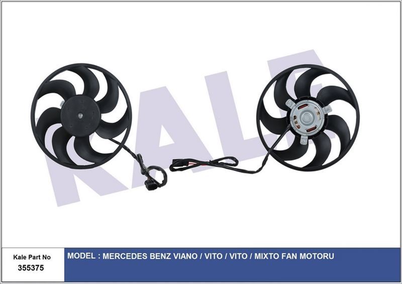 Kale 355375 Fan Motormercedesvıano-Vıto-Vıto-Mıxto Fan Motor