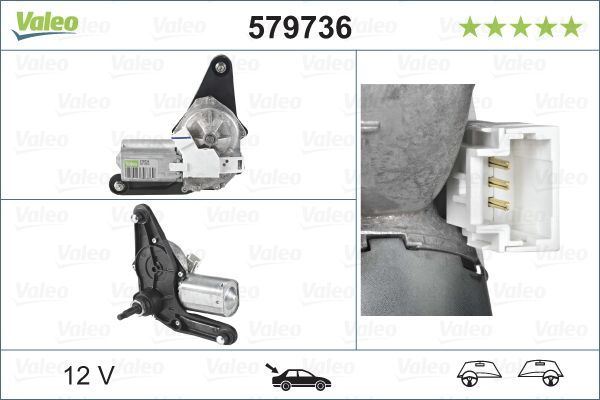 Valeo 579736 Silecek Motoru Arka Clıo Iı 00-05