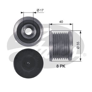 Gates Oap7137 Alternatör Kasnağı Rulmanlı Mercedes Benz E420 Cdı