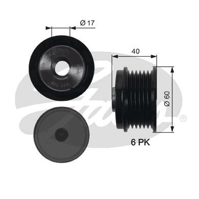 Gates Oap7154 Alternatör Kasnağı 39.2Mm Cmax Fıesta Vı Focus Iıı