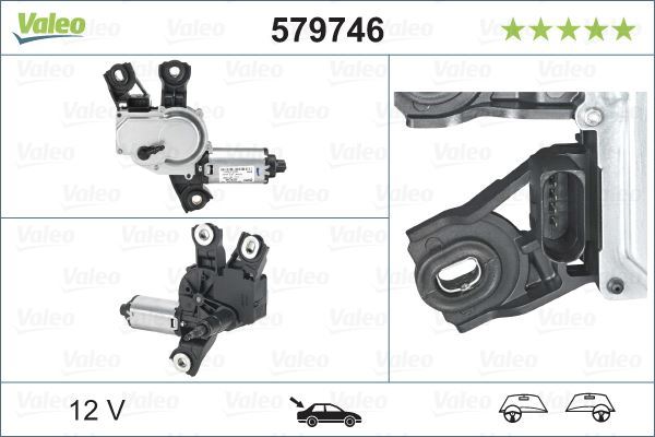 Valeo 579746 Silecek Motoru (Arka) Vw Tıguan (5N) (2007-)