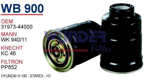 WUNDER WB900 MAZOT FİLTRESİ - MiTSUBiSHi L200 - L300