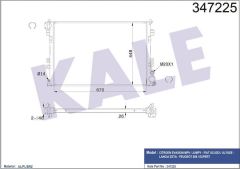 Kale 347225 Radyatör Scudo Jumpy Expert 1.9D 2.0Jtd Ac + Klimasız