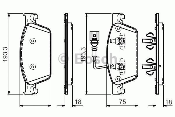 Bosch 986494553 Fren Balatası Ön Transporter T5 2003 Sonrası Transporter T