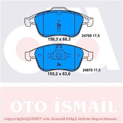 Bosch 986494556 Fren Balatası Ön Clıo Iv  2013 Sonrası 1.6 Rs Megane Iıı 08