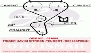 Gates 5458Xs Triger Eksantrik Kayışı 106 206 307 Partner Iı / Sax