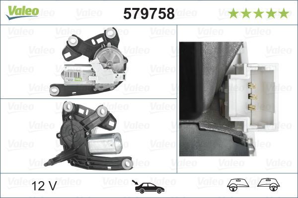 Valeo 579758 Silecek Motoru Arka Partner / Berlıngo