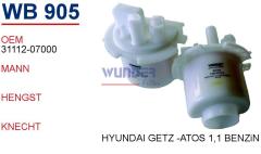 WUNDER WB905 BENZİN FİLTRESİ - HYUNDAI GETZ -ATOS 1,1