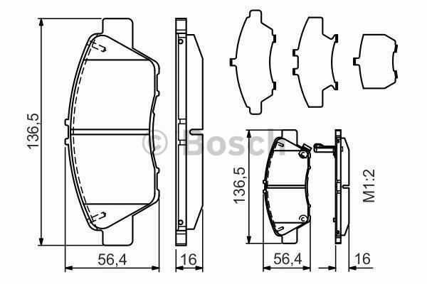 Bosch 986494562 Fren Balatası Ön Cr-Z  2010 Sonrası Insıght 2009 Sonrası Jazz 09-12