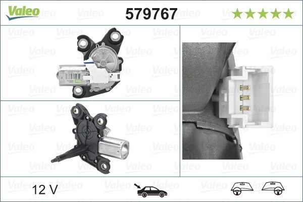 Valeo 579767 Silecek Motoru Arka Partner / Berlıngo