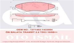 Trw Gdb1723 Fren Balatası Ön Fişli Transıt V347 2006 Sonrası Önden Çekıslı