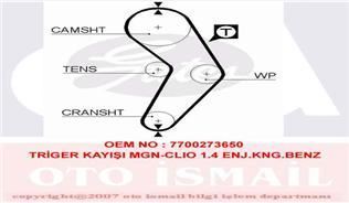 Gates 5473Xs Triger Eksantrik Kayışı Clıo Kangoo Megane 1.4 8V E7