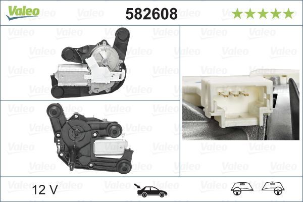 Valeo 582608 Silecek Motoru (Arka) Cıtroen C4. C4 Entreprise (09/