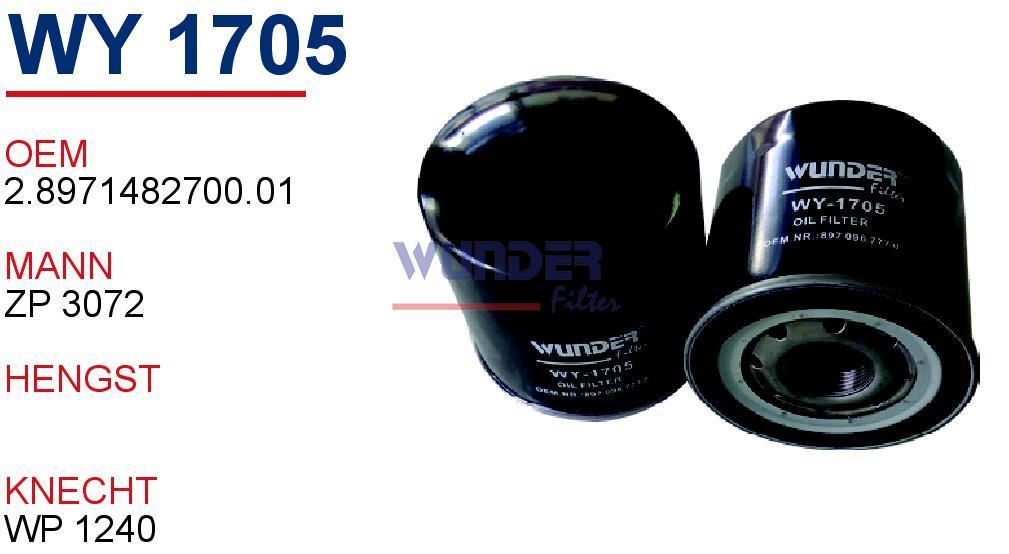 WUNDER WY1705 YAĞ FİLTRESİ - ISUZU ŞAMPiYON NPR