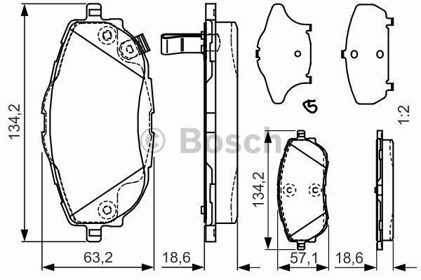 Bosch 986494676 Fren Balatası Ön Corolla  2013 Sonrası Aurıs 12-