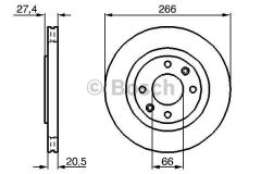 Bosch 986478268 Fren Diski Ön 206 1998 Sonrası 305 84-87 306 1993 Sonrası 405 87-96