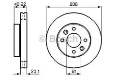 Bosch 986478276 Fren Diski Ön Clıo Symbol Kangoo I 1998 Sonrası Megane I 9
