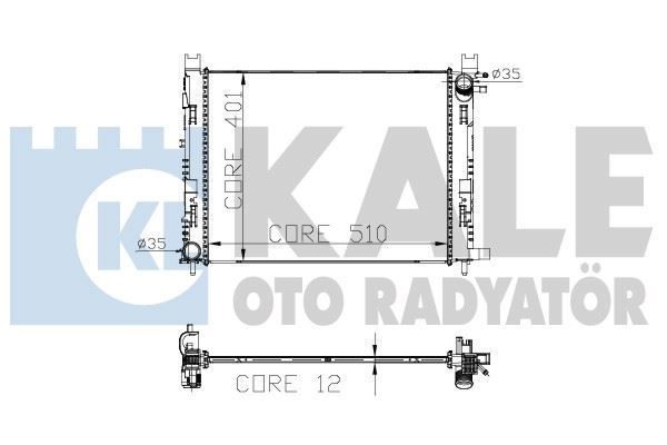 Kale 0518591Ab Su Radyatörü Clıo Iv  2013 Sonrası 0.9 Tce 1.2 Tce 1.2 16V 1