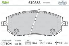 VALEO 670853 ÖN BALATA SUBARU FORESTER 2.0.2.0S 2.0D 2.5 02=-09=-
