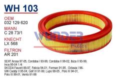 WUNDER WH103 HAVA FİLTRESİ - VOLKSWAGEN POLO