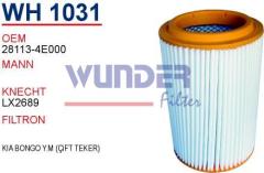 WUNDER WH1031 HAVA FİLTRESİ - KiA BONGO Y.M (ÇiFT TEKER) KEÇE TİP