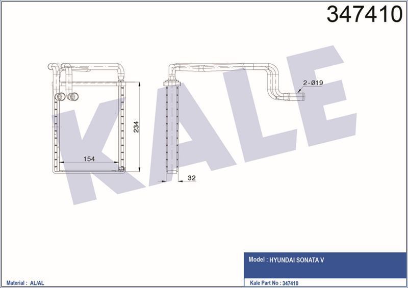 Kale 347410 Kalorifer Radyatörü Sonata 05-10