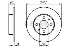Bosch 986478342 Fren Diski Ön 500 2007 Sonrası Tempra 2.0 Slx Tıpo Marea 9