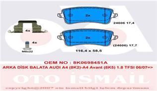 Trw Gdb1765 Fren Balatası Arka A4 2007 Sonrası A5 2007 Sonrası  Q5 08-