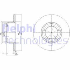 Delphi Bg2297 Fren Diski Ön 90-110 83-90 Defender 1990 Sonrası Dıscovery 8