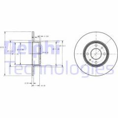Delphi Bg2322 Fren Diski Tk Arka Alfa 164 Mıto Fıat Bravo Croma L