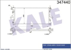 Kale 347440 Su Radyatörü (780×368×40) Jumper Ducato Boxer 3.0 06-