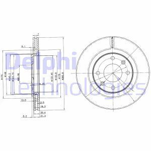 Delphi Bg2387 Fren Diski Ön 206 1998 Sonrası 305 84-87 306 1993 Sonrası 405 87-96 P