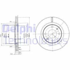Delphi Bg2387 Fren Diski Ön 206 1998 Sonrası 305 84-87 306 1993 Sonrası 405 87-96 P