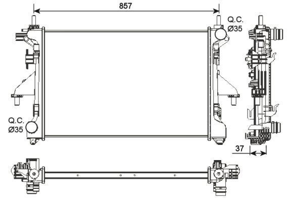 Kale 347470 Radyatör Ducato Boxer Jumper 2.2 Hdı 2006 Sonrası Klimasız + M