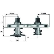 Mahle Tx3383D Termostat Scanıa Daf 83°C Contalı