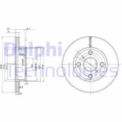 Delphi Bg2424 Fren Diski Ön Corolla Ae92 88-92  Karbüratörlü Hava