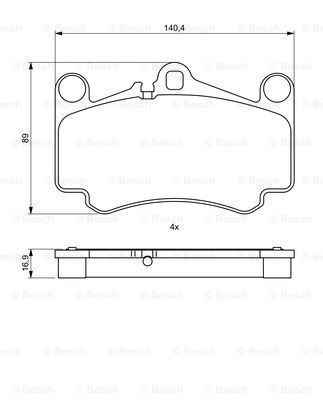 Bosch 986494710 Ön Balata Porsche 911 (03-05)