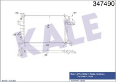 Kale 347490 Radyatör Corsa C 2001 Sonrası 1.4 16V + Ac