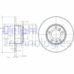 Delphi Bg2430 Fren Diski Ön Bmw 5 E34 88-97 Düz 302Mm