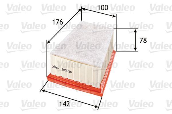 Valeo 585026 Hava Filtresi Renault Clıo Iı 1.4 16V-Duster-Logan