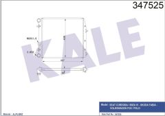 Kale 347525 Radyatör 2001 Sonrası Polo 1.4 1.9