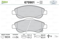 VALEO 670901 ÖN BALATA HONDA CRV III 2.0  (07=-12=- VTEC-2.2 İ CT