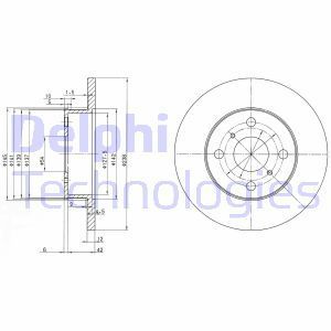 Delphi Bg2597 Fren Diski Ön Corolla Ae92 88-92  Düz 238Mm