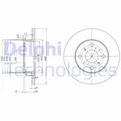 Delphi Bg2597 Fren Diski Ön Corolla Ae92 88-92  Düz 238Mm