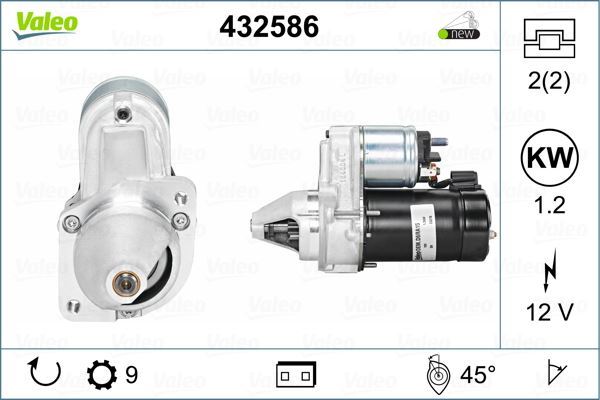 Valeo 432586 Marş Motoru Komple D6Ra15