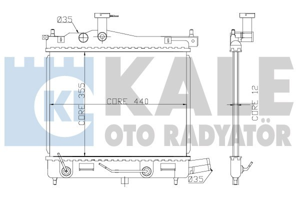 Kale 358400 Radyatör İ10 Al Pl Brz 350X438X16