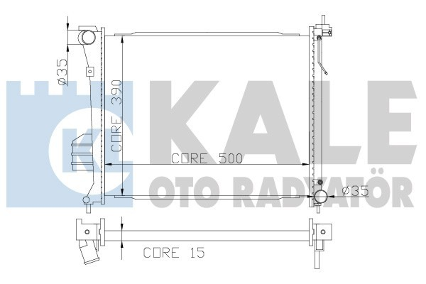 Kale 358500 Radyatör İ20 Al Pl Brz 500X388X16