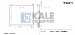 Kale 358700 Radyatör Dm Ax Mekanık Al-Pl-Brz 475X588X26