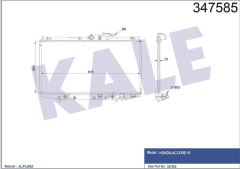 Kale 347585 Radyatör Otomatik Accord 98-02 19010-Pca-003