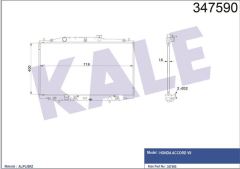 Kale 347590 Radyatör Otomatik Accord 2.4 03-08 19010-Raa-A01
